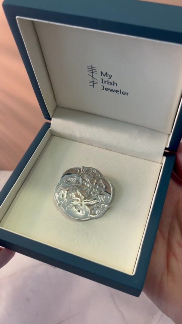 Handmade  Celtic Three Dog Brooch by Aidan Breen Video