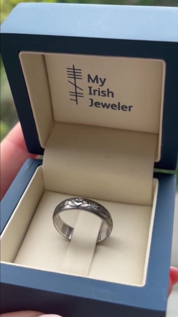 Black Claddagh Wedding Band Video