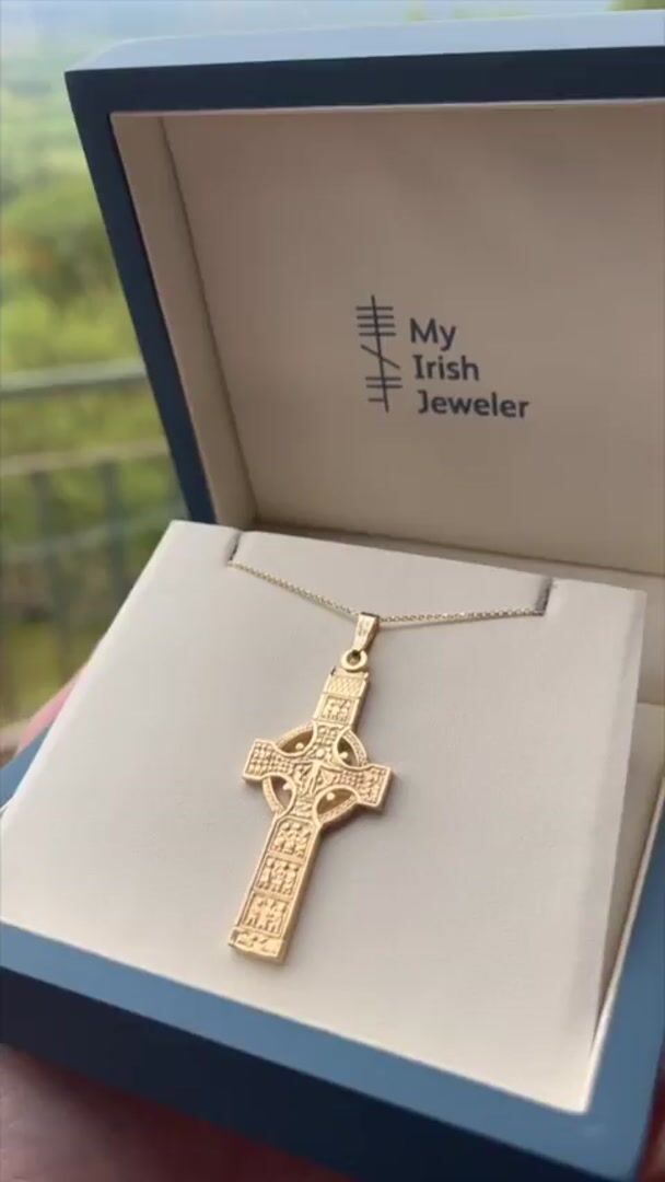 Gold Heirloom Muiredach Celtic Cross Video