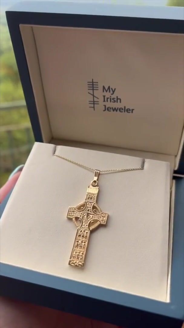 Gold Heirloom Muiredach Celtic Cross Video